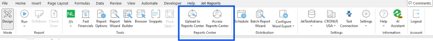 access reports center in jet reports