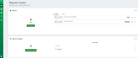 reports center in jet reports